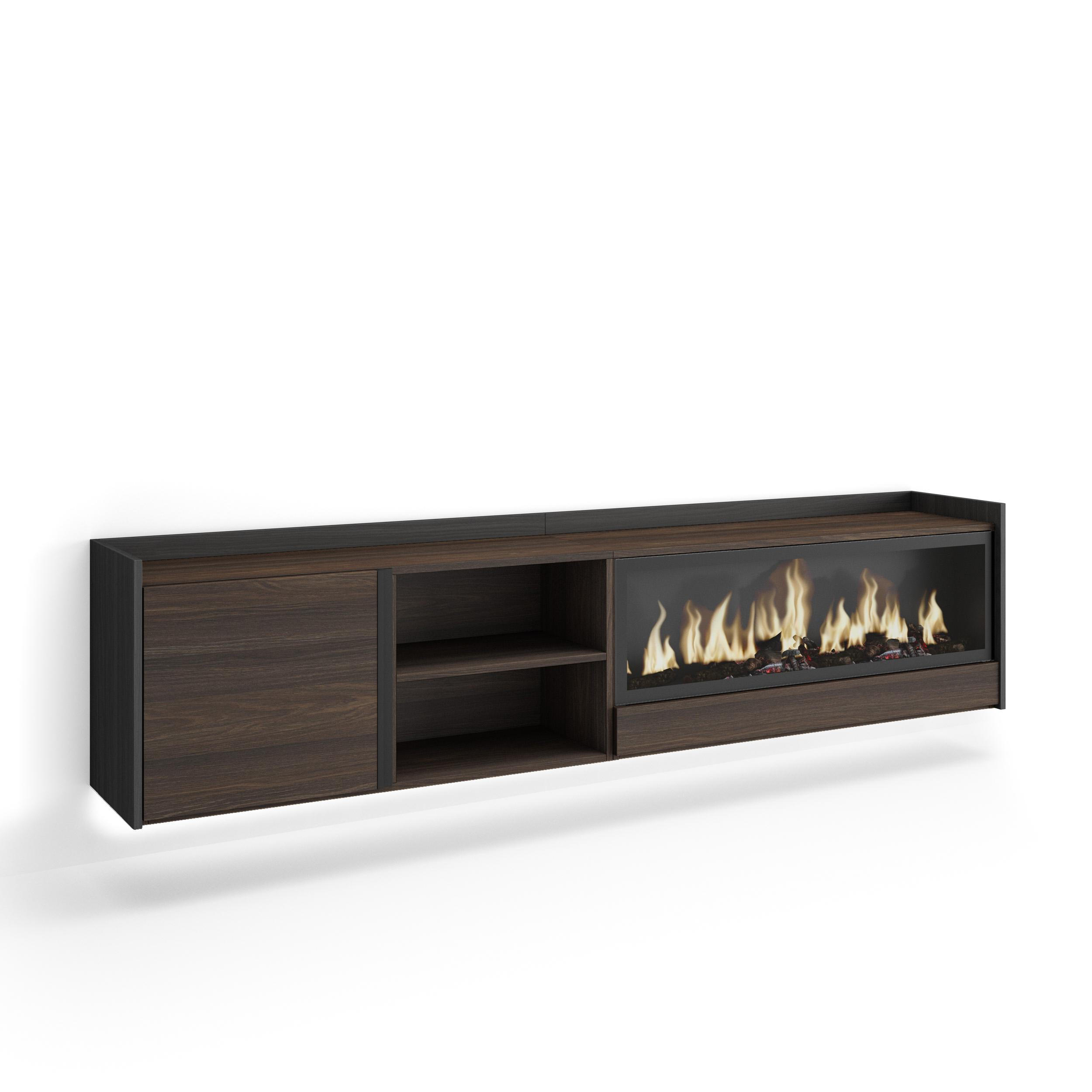 Skraut Home Lowboard, Dunkelbraun 212x50x35 cm