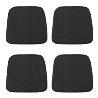 SITZKISSEN Canvas 48/48 cm 4er-Set - Schwarz, Textil (48/7/48cm) - Madison