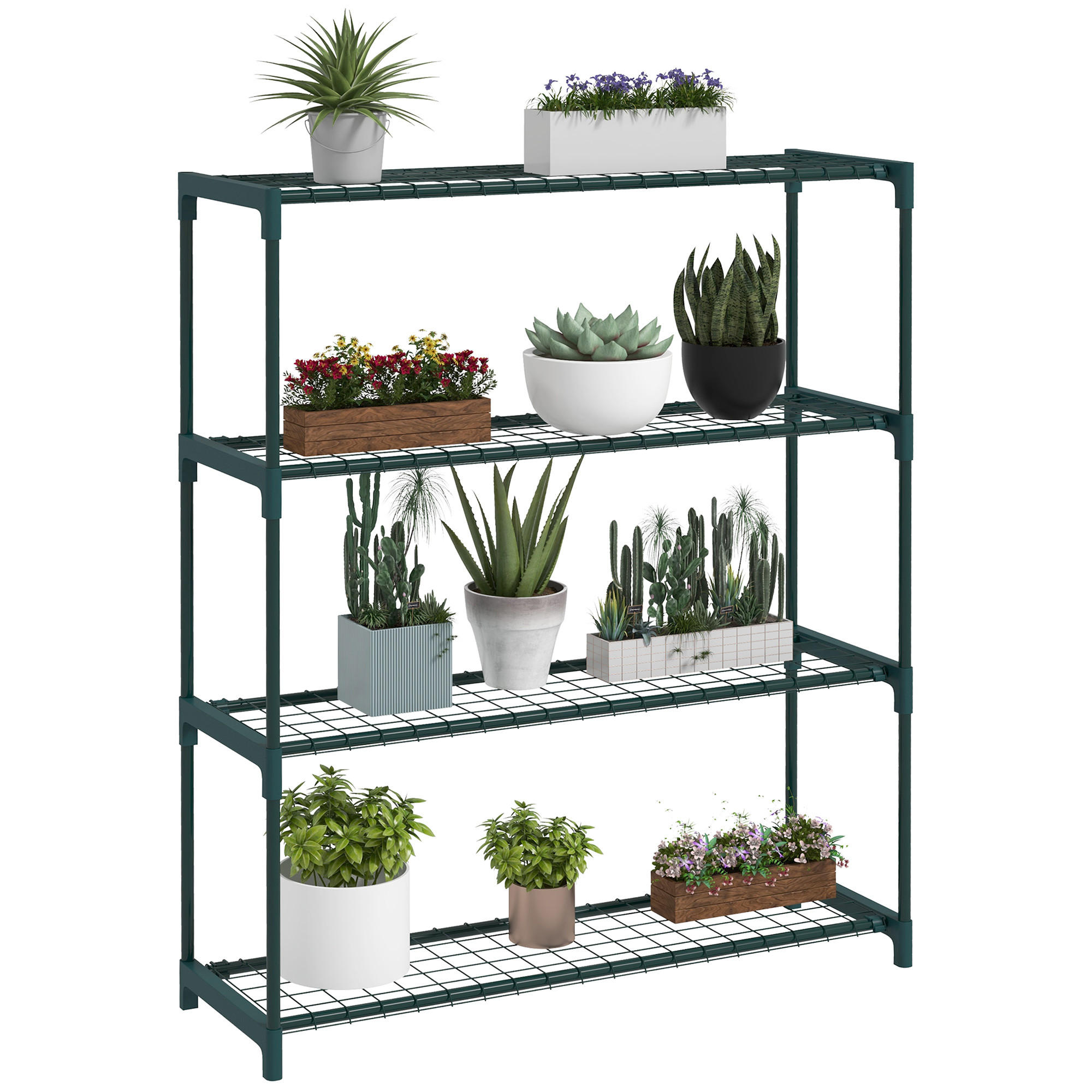 ComfortXL Blumentreppe Grün 28x107x89 cm