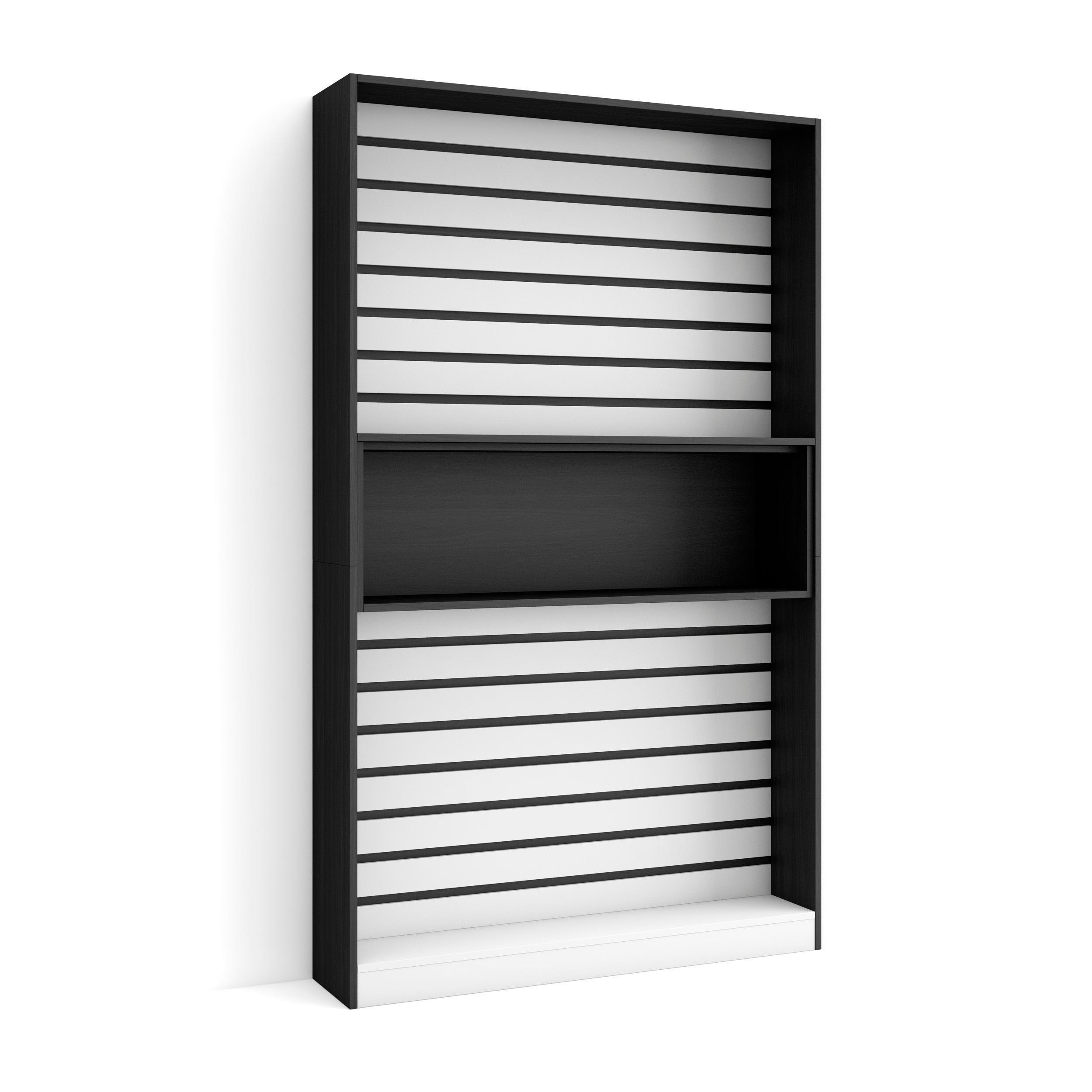 Skraut Home Regal Weiß, Schwarz 110x186x25 cm