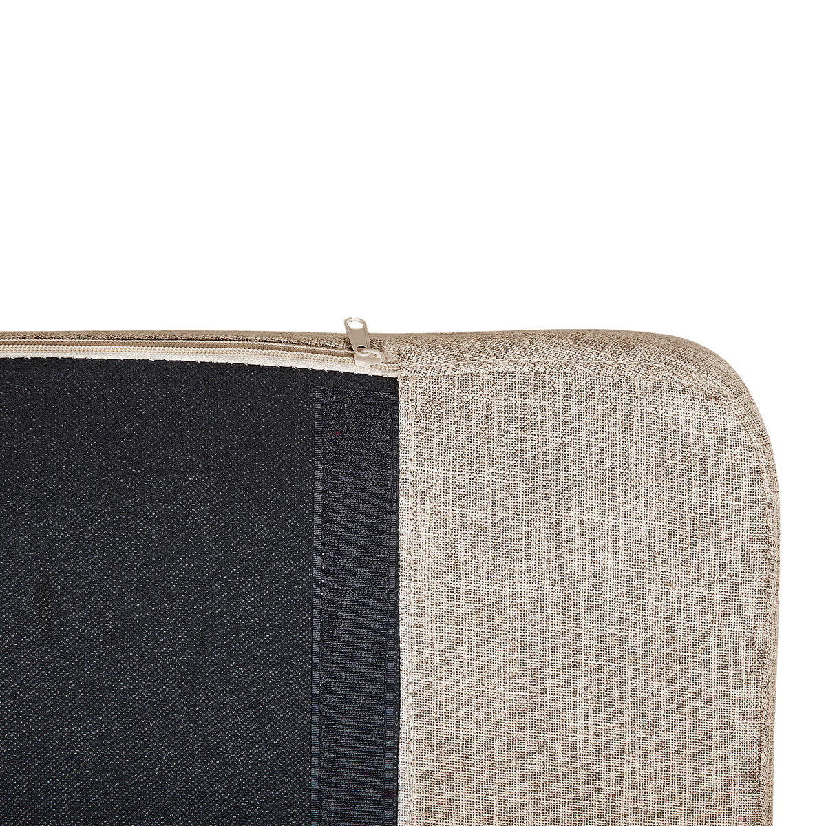 SCHAUKELSESSEL Helles Beige Arrie - Hellbraun/Beige, Textil (48/116/92cm) - Beliani