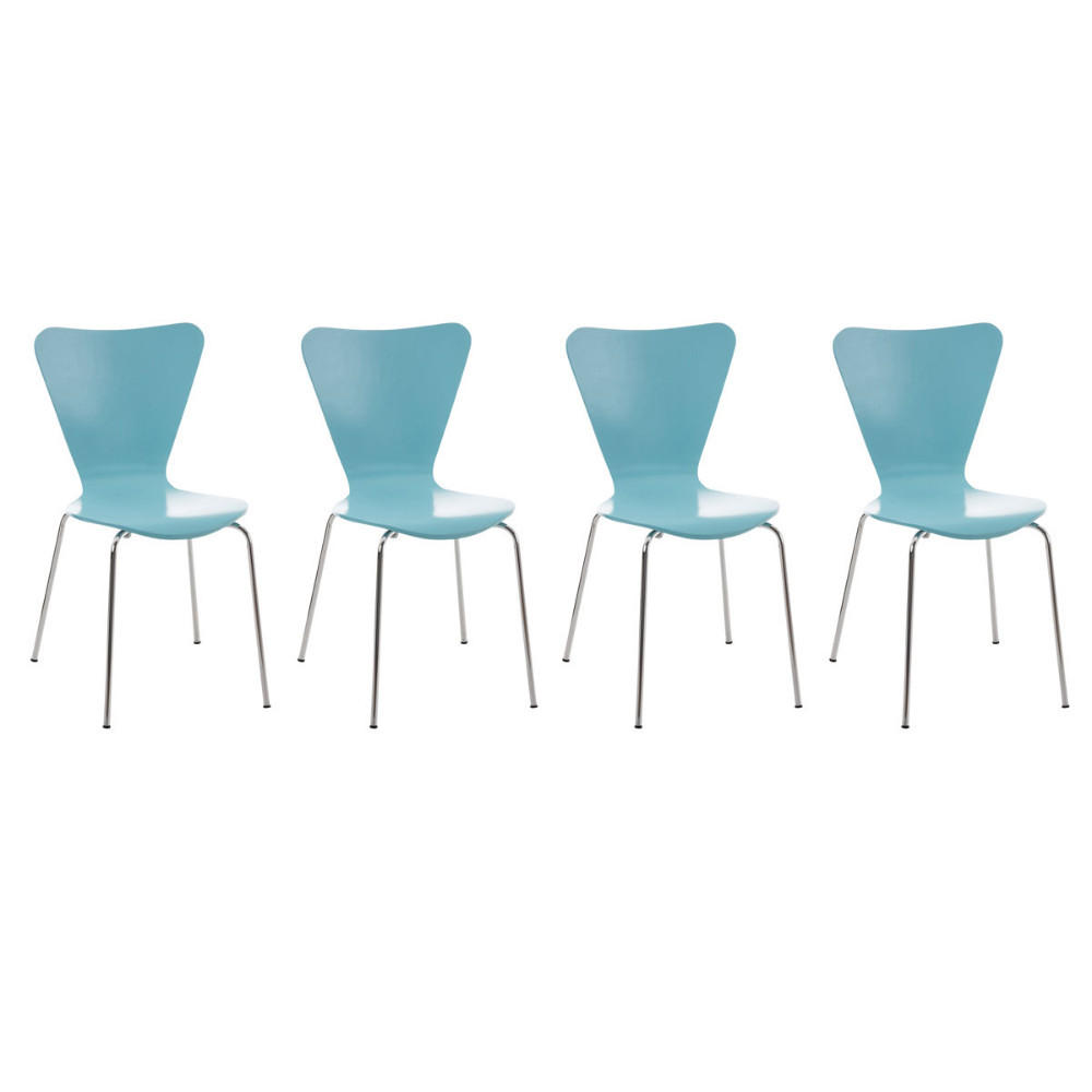 Deluke Besucherstuhl Hellblau 45x85x49 cm