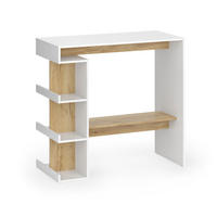 BARTISCH Dana Weiß/Goldkraft Eiche 108 x 50 cm - Honigeiche/Weiß, Holzwerkstoff (50/108/103cm) - Vicco