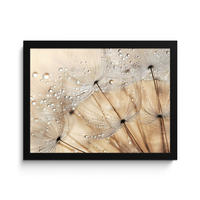 POSTER MIT RAHMEN Löwenzahn - Abstrakt - Natur - Beige 40x30 cm - Braun, Papier (40/30cm) - MuchoWow