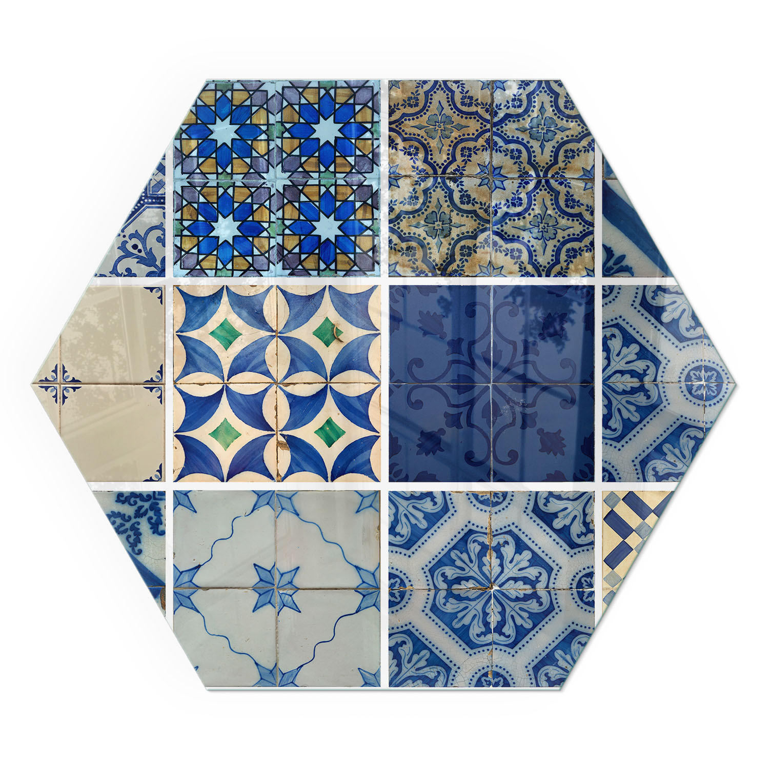 GLASPLATTE für Kamin h40 cm - Blau, Glas (40/40/0.4cm) - TULUP