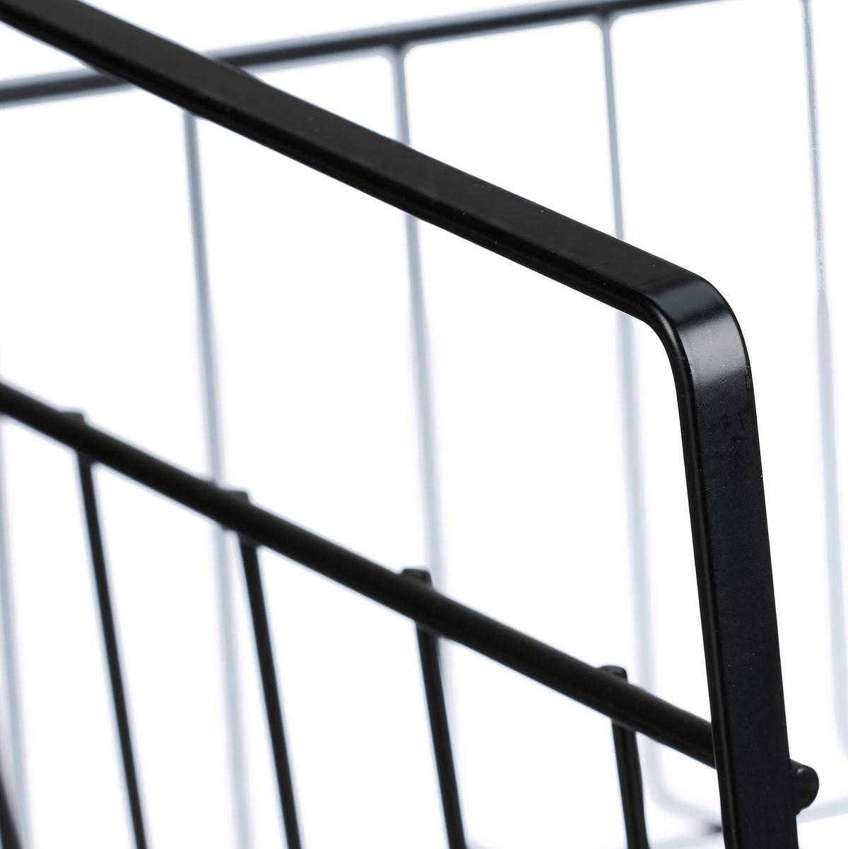 2xUNTERREGALHÄNGEKORB - Schwarz, Metall (34/15/25.5cm) - Relaxdays