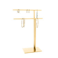 SCHMUCKSTÄNDER Butik aus Eisen in Gold 25/18,5 cm - Goldfarben, Metall (19/7/25cm) - LaLe Living