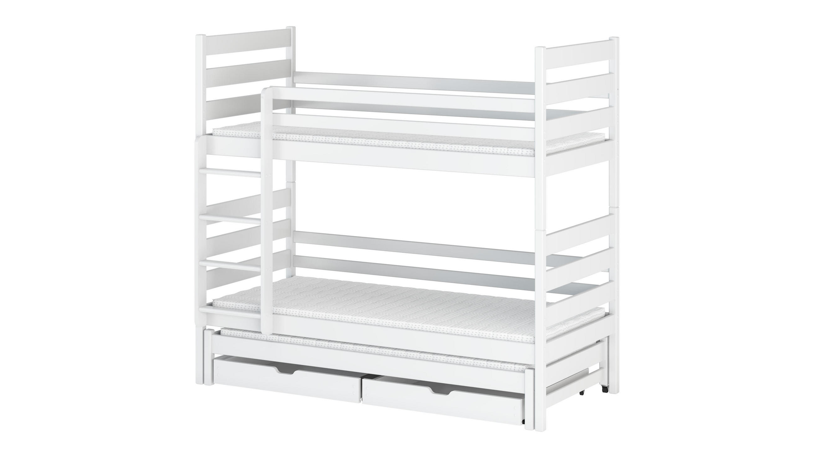 ETAGENBETT WEIß - Weiß, Holz (90/200cm) - FURNLUX