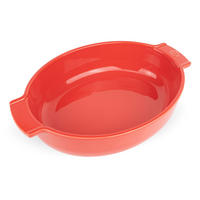 AUFLAUFFORM Keramik Appolia 31cm Oval Rot Spülmaschinenfest - Rot, Keramik (21.5/31/7cm) - PEUGEOT