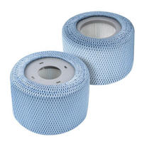 FILTERKARTUSCHEN 2-teiliges Set mit Schutznetzen für Mspa Whirlpools - Hellblau, Kunststoff (10.2/10.2/13.5cm)