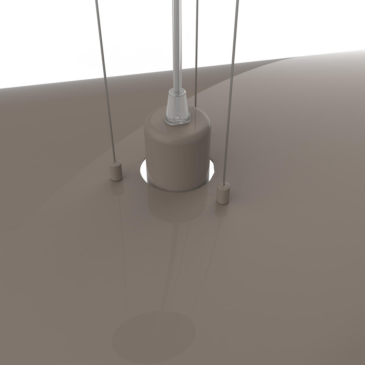 HÄNGELEUCHTE Piuma D90 - Graubraun, Metall (90/90/120cm) - Lumicom