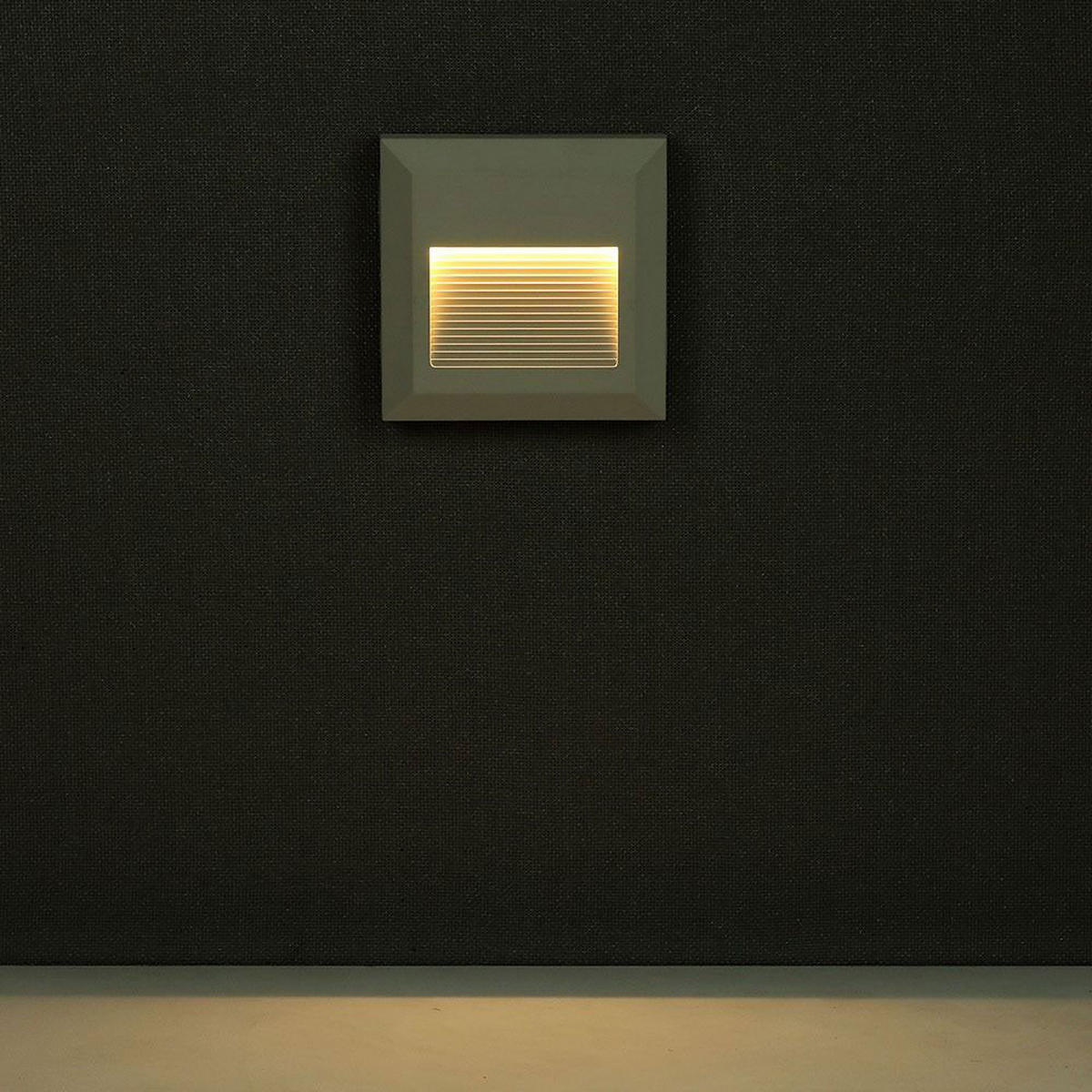 LED AUSSEN-WANDLEUCHTE Kunststoff Weiß 4er Set - Weiß, Kunststoff (12.4/12.4/2.7cm)