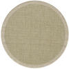 TEPPICH Outdoor Flachgewebe Uni-Farbe Polypropylen Balkon Grün Rund 120x120 - Grün, Textil (120/120cm) - KADIMA DESIGN
