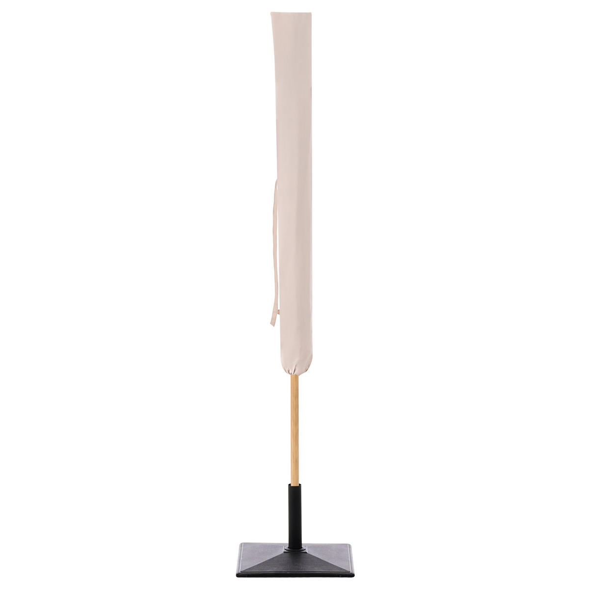 VELKÝ SLUNEČNÍK 232 cm Béžový Sestriere - bílá/hnědá, textil (232/232cm) - Beliani