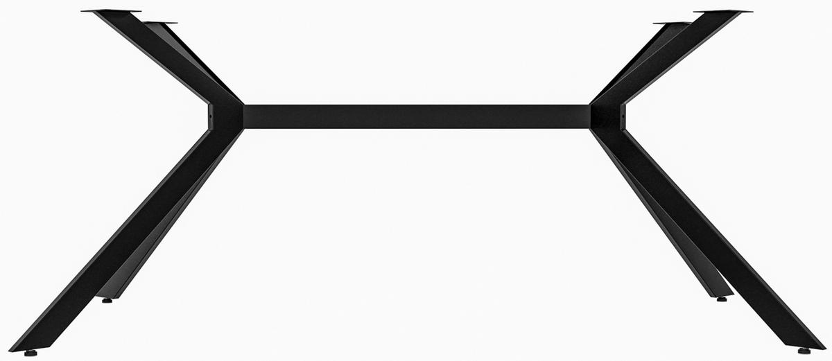 TISCHGESTELL Metall PROXI 72x155x71 cm Schwarz - Schwarz, Metall (155/72/71cm) - DELUKE