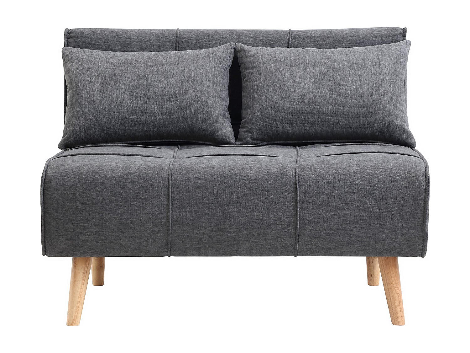 SCHLAFSESSEL - 1 Person - stoff - grau Chila - Grau, Holz/Textil (110/83/76cm) - Vente-Unique