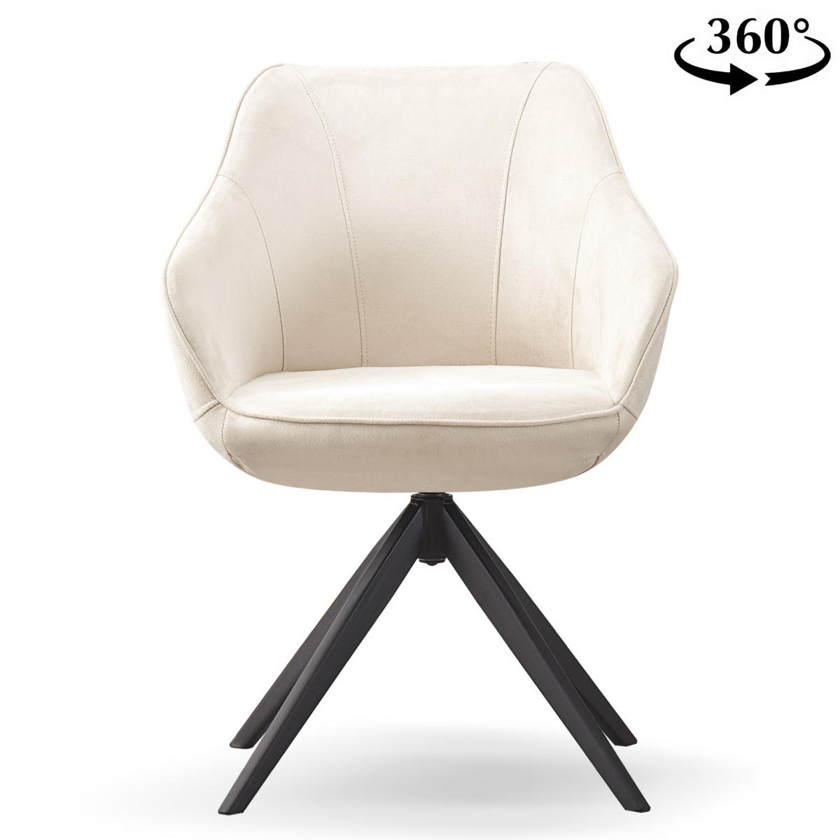 ARMLEHNSTUHL KATJA Grau - Grau, Textil/Metall (57/82/62cm) - B&D Home