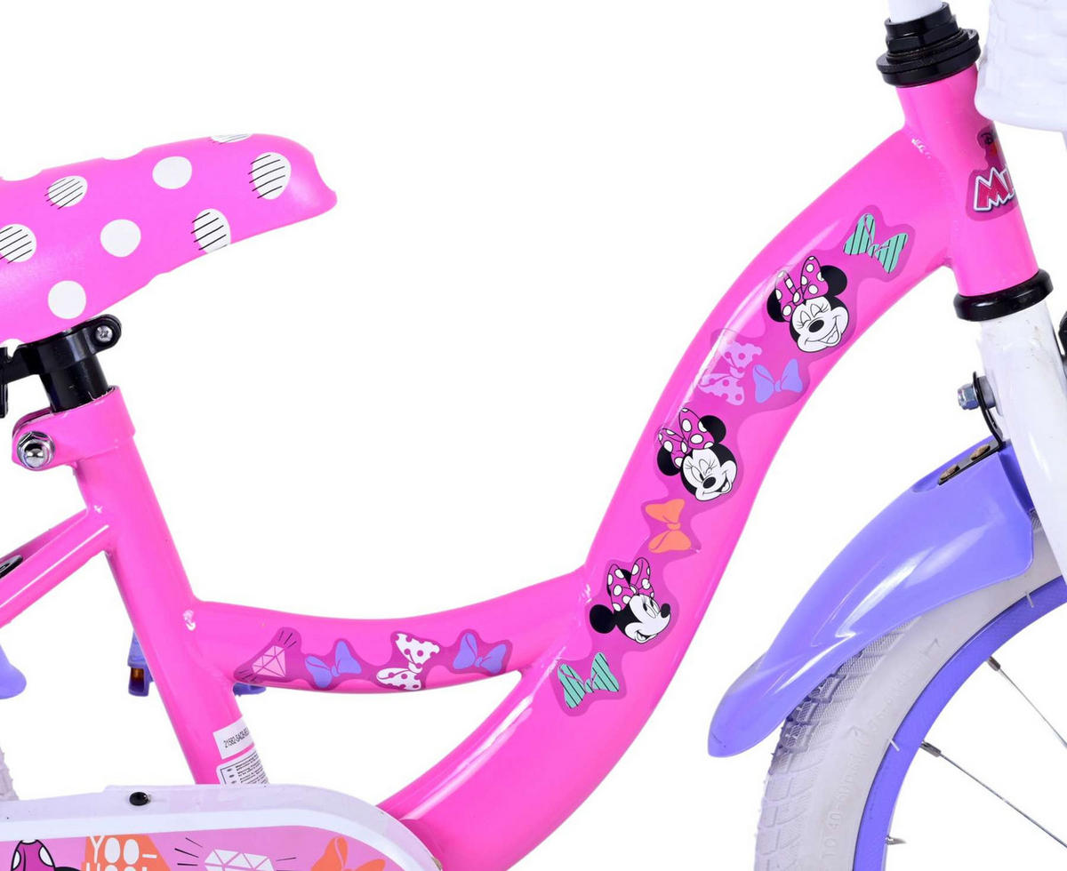 KINDERFAHRRAD Minnie Cutest Ever - Mädchen - Rücktritt + Handbremse - Rosa - Rosa, Metall (49cm) - TPFSports