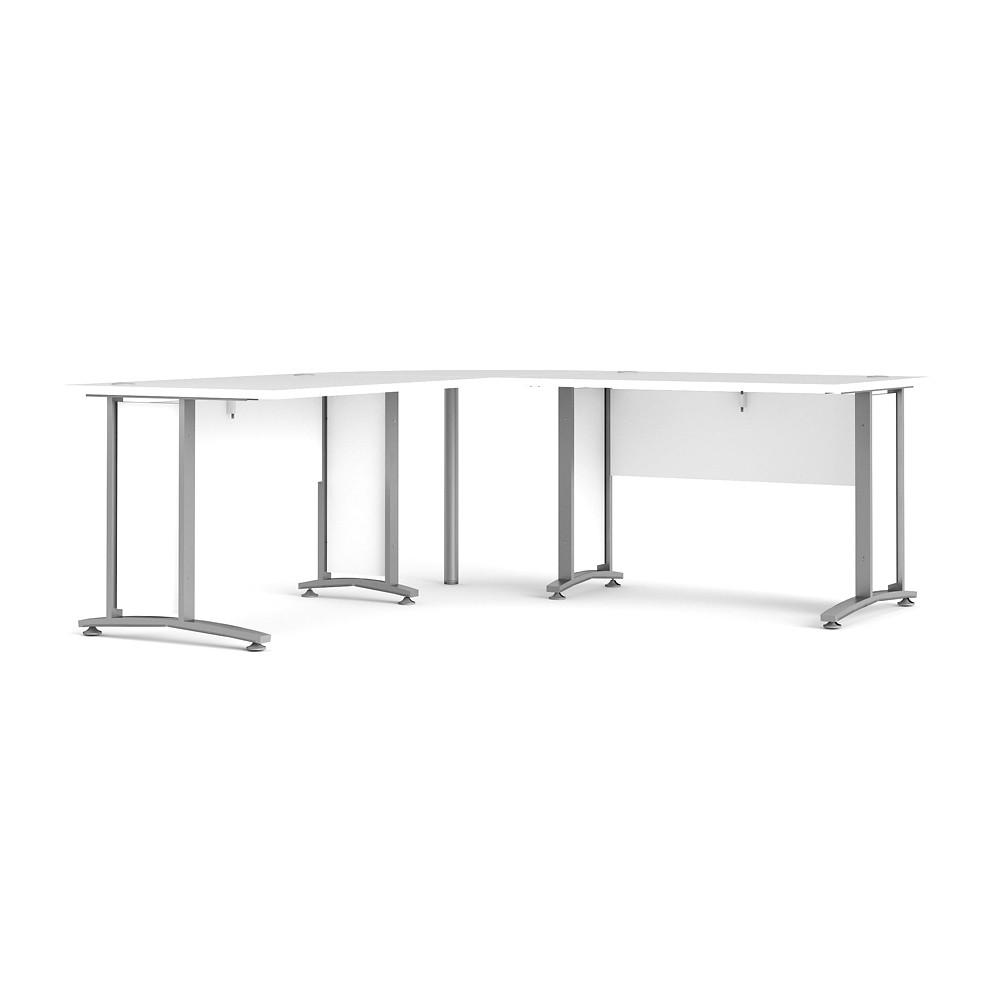 ECKSCHREIBTISCH Weiß - Weiß, Holzwerkstoff (200/200/75cm) - ebuy24