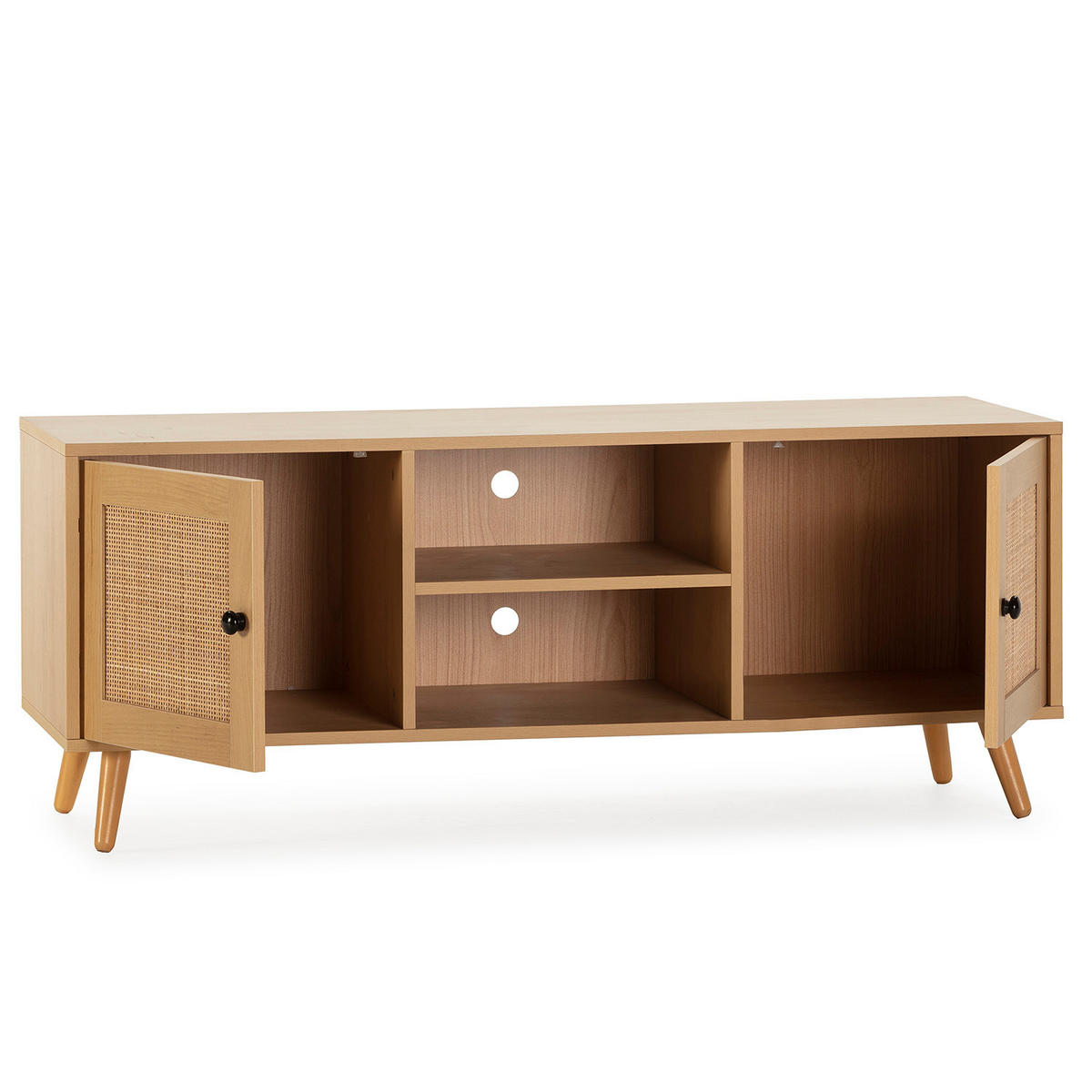 TV-ELEMENT Bella 2 Türen Eiche farbe - Honigeiche, Holzwerkstoff (120/48/40cm) - VS Venta-stock