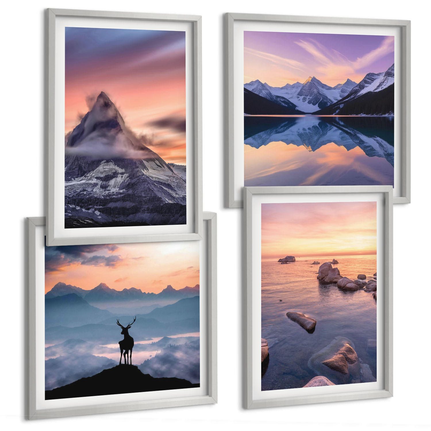 Tulup Bilder Silber 50x50 cm