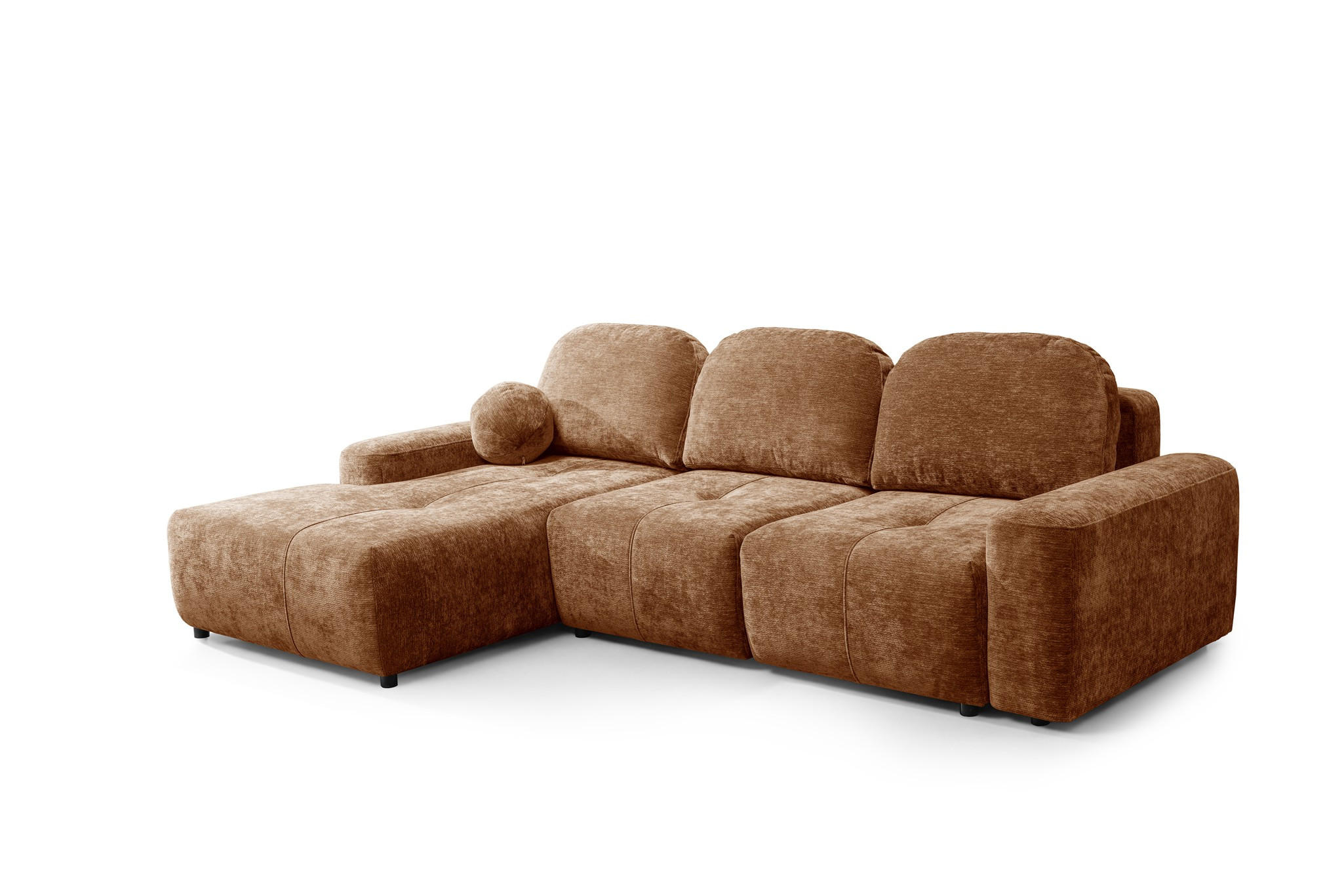 ECKSOFA Argos In Vibe - Rotbraun, Holzwerkstoff/Textil (170/267cm) - Fun Möbel