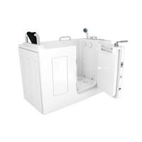 SITZWANNE Whirlpool Badewanne mit Tür S07WP-C-L 140x76cm - Weiß, Glas/Kunststoff (76/116/140cm) - AcquaVapore by Sandra Jentho