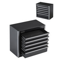 WERKZEUGKOFFER 8,6 Zoll Werkzeugkasten Metall mit 5 Schubladen Tragbare Werkzeugbox Schwarz - Schwarz, Metall (10/10/10cm) - Raelunyi
