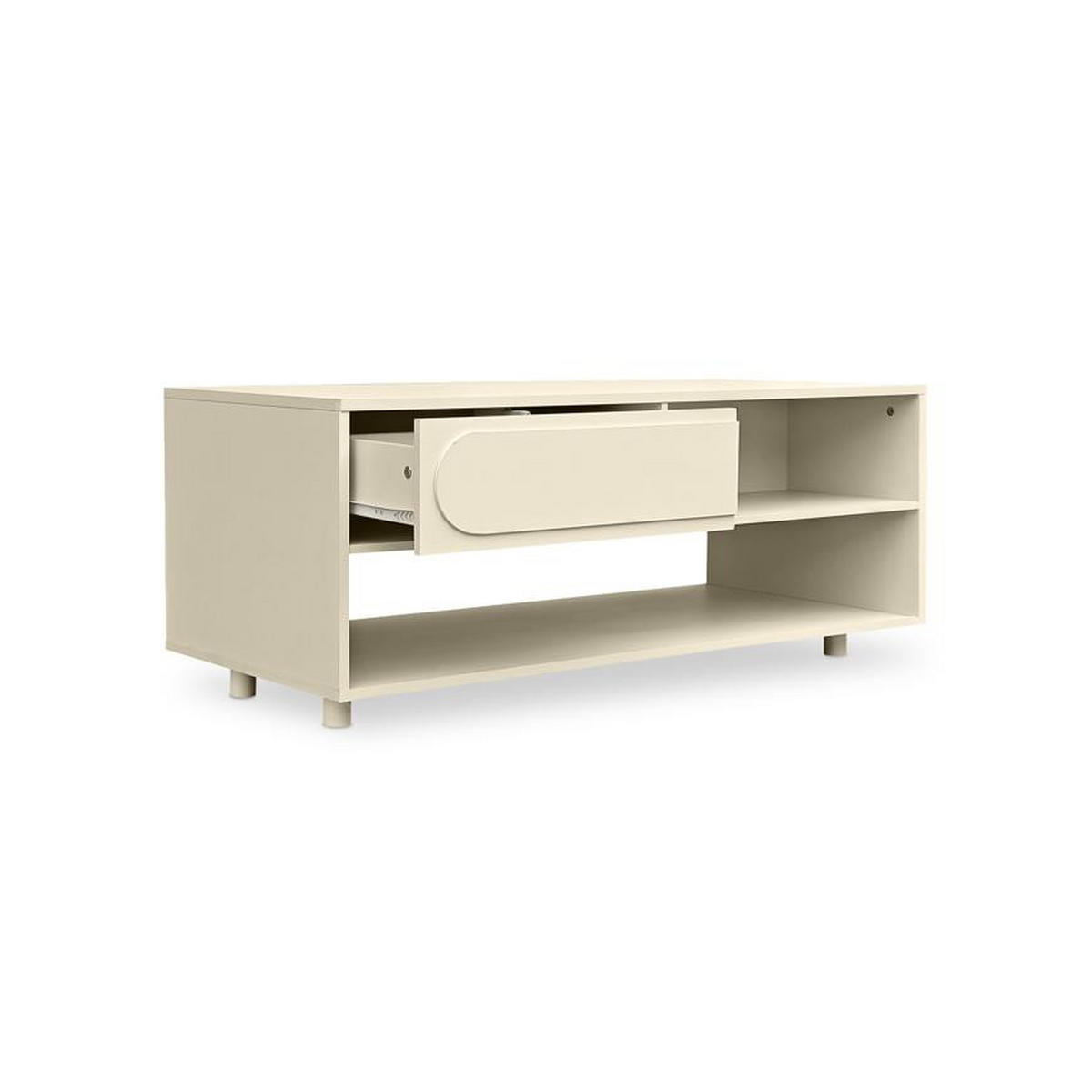 COUCHTISCH FLORA, beige, 110 cm, 1 Schublade, Melaminoberfläche - Beige, Holzwerkstoff (45/110/50cm) - Casanoov
