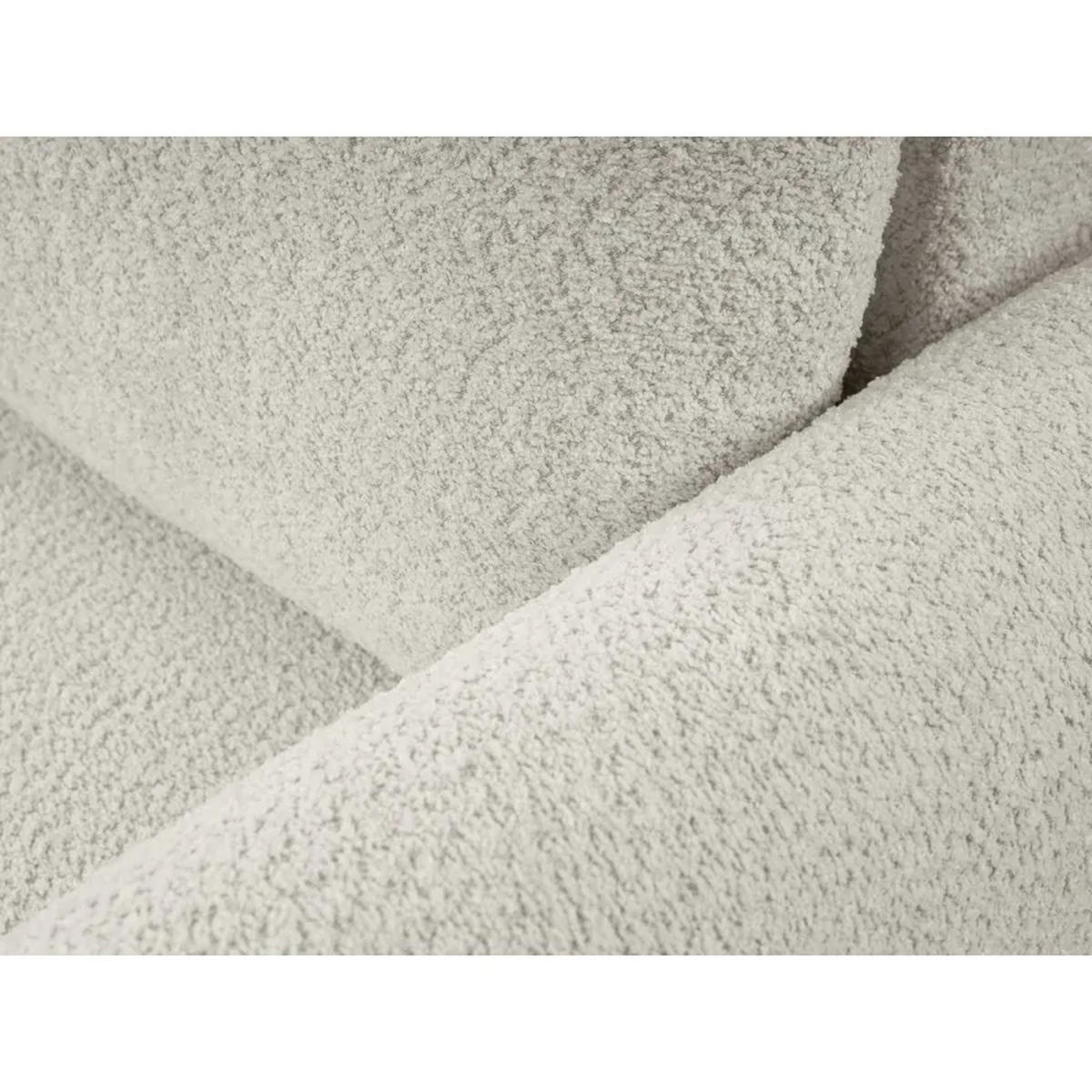 ECKSOFA DELI, Eckcouch in L-Form mit Schlaffunktion und Bettkasten, Farbe: Beige, Bouclé-Stoff, Ottomane Links - Beige, Textil (257/171cm) - Sepro Meble