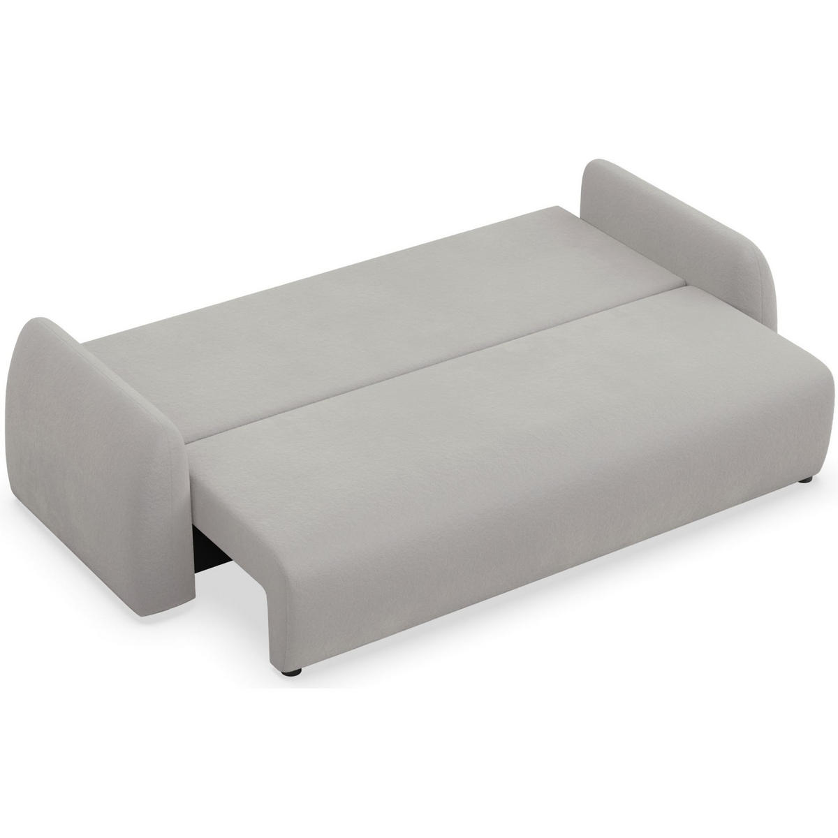 3-SITZER SOFA Nubelle Grau Chenille-Bezug - Schwarz/Grau, Kunststoff/Textil (244/85/93cm) - Selsey