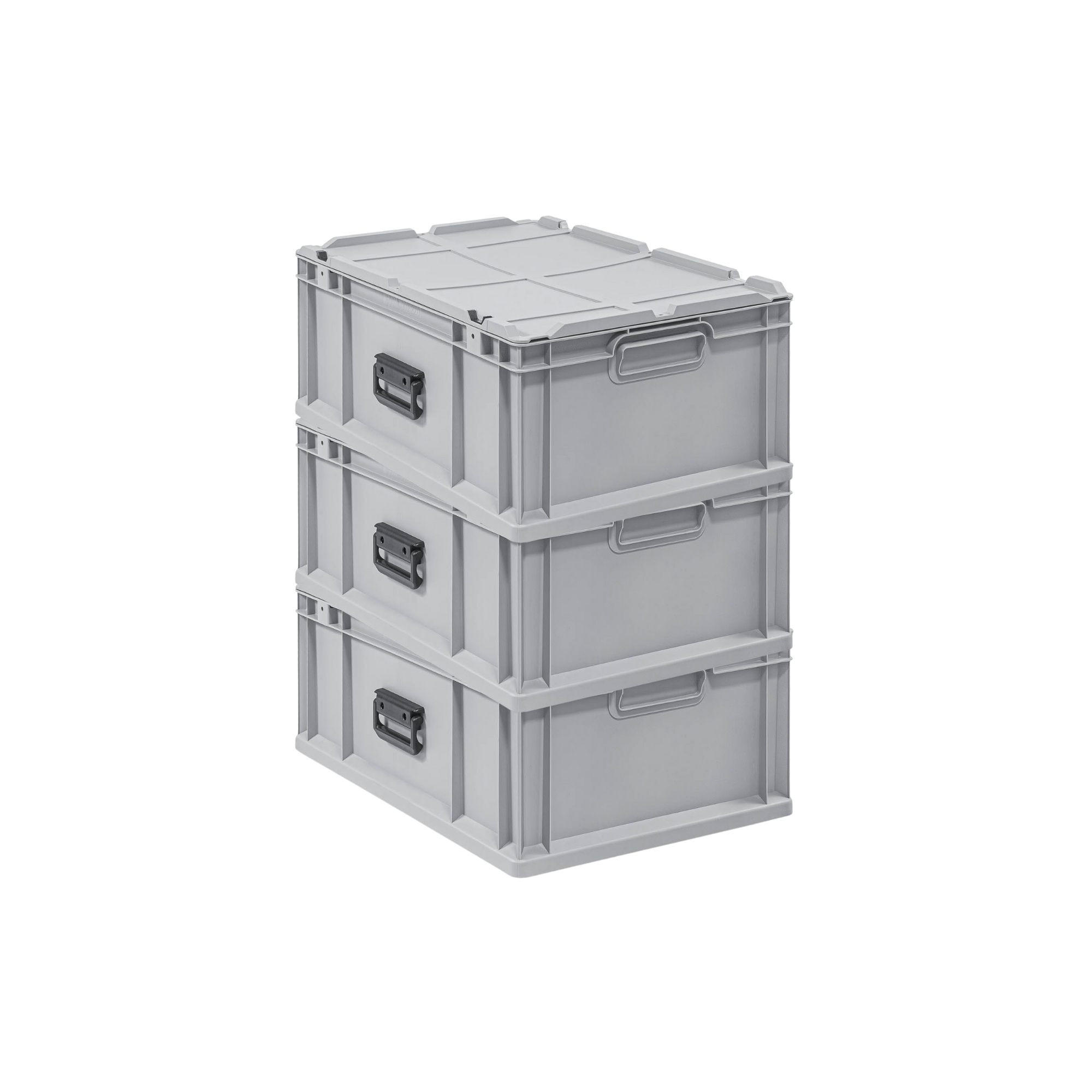 EUROBOX 3x Nextgen Portable 235x40x60cm 44 Liter - Grau, Kunststoff (40/23.5/60cm) - PROREGAL