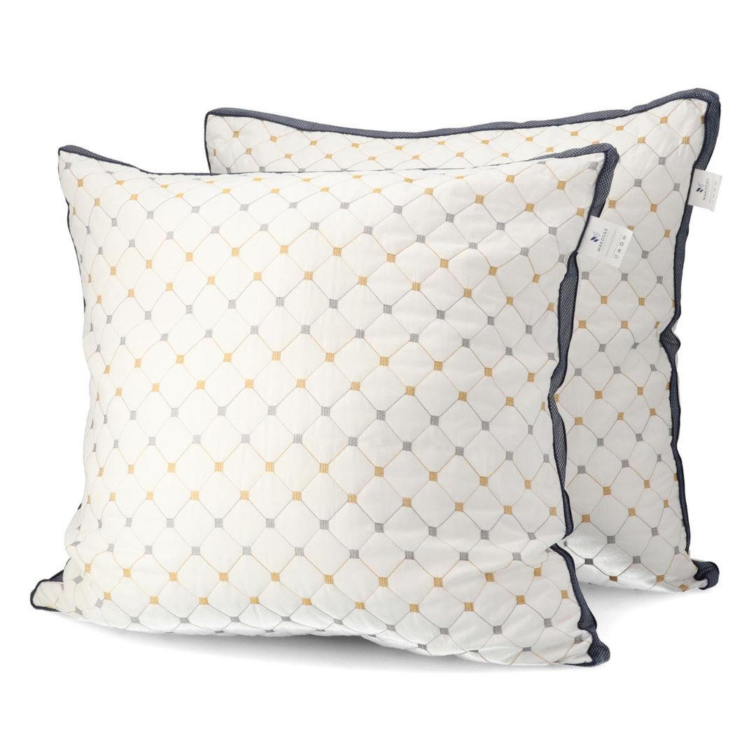 KOPFKISSEN 2er Set Baumwolle 40x40 - Weiß, Textil (40/40cm) - KomfortKissen