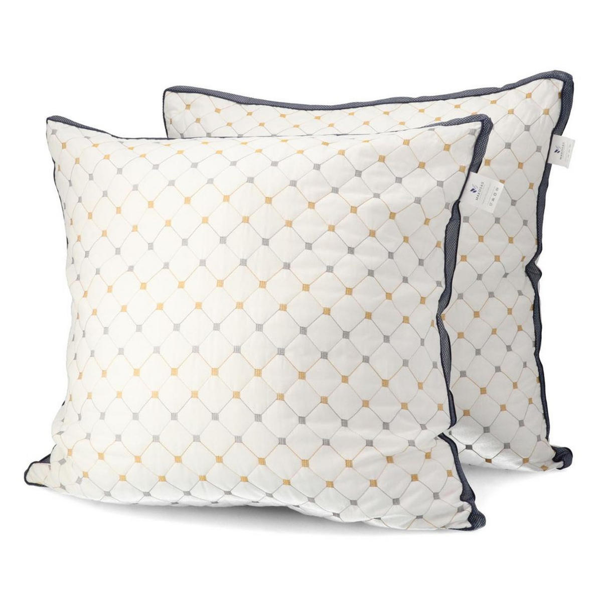 KOPFKISSEN Baumwolle 2er Set - Weiß, Textil (80/80cm) - KomfortKissen