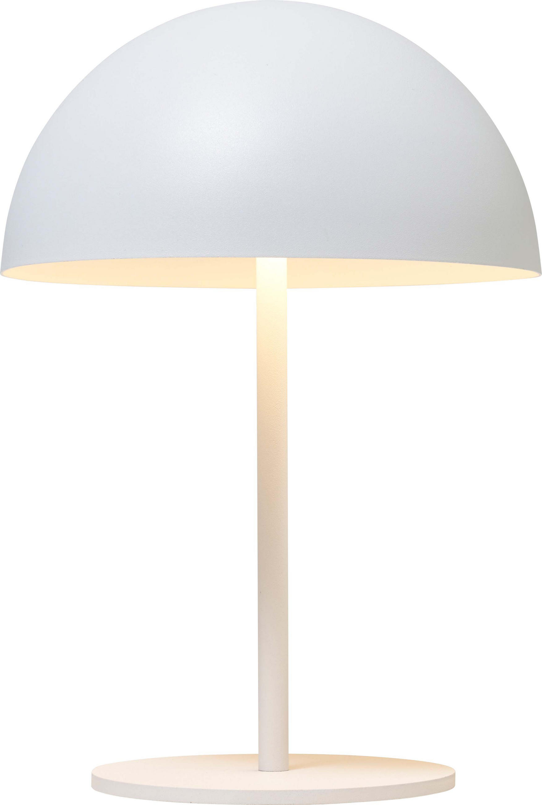 LED-TISCHLAMPE Pilzform dimmbar Metall Ø18x28xcm Weiß - Weiß, Metall (18/18/28cm) - Northpoint