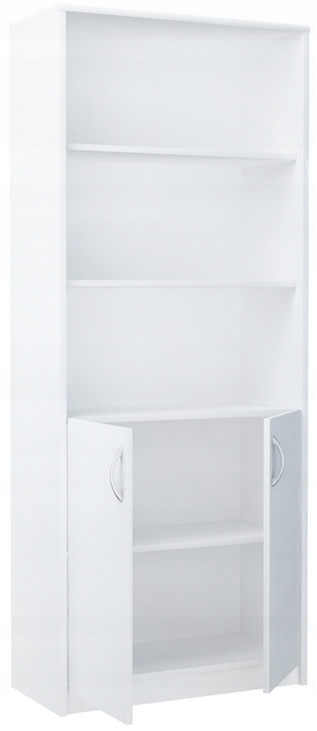 BÜCHERREGAL R7 Weiß 74/35/180 cm - Weiß, Holzwerkstoff (74/180/35cm) - Matkam Möbel