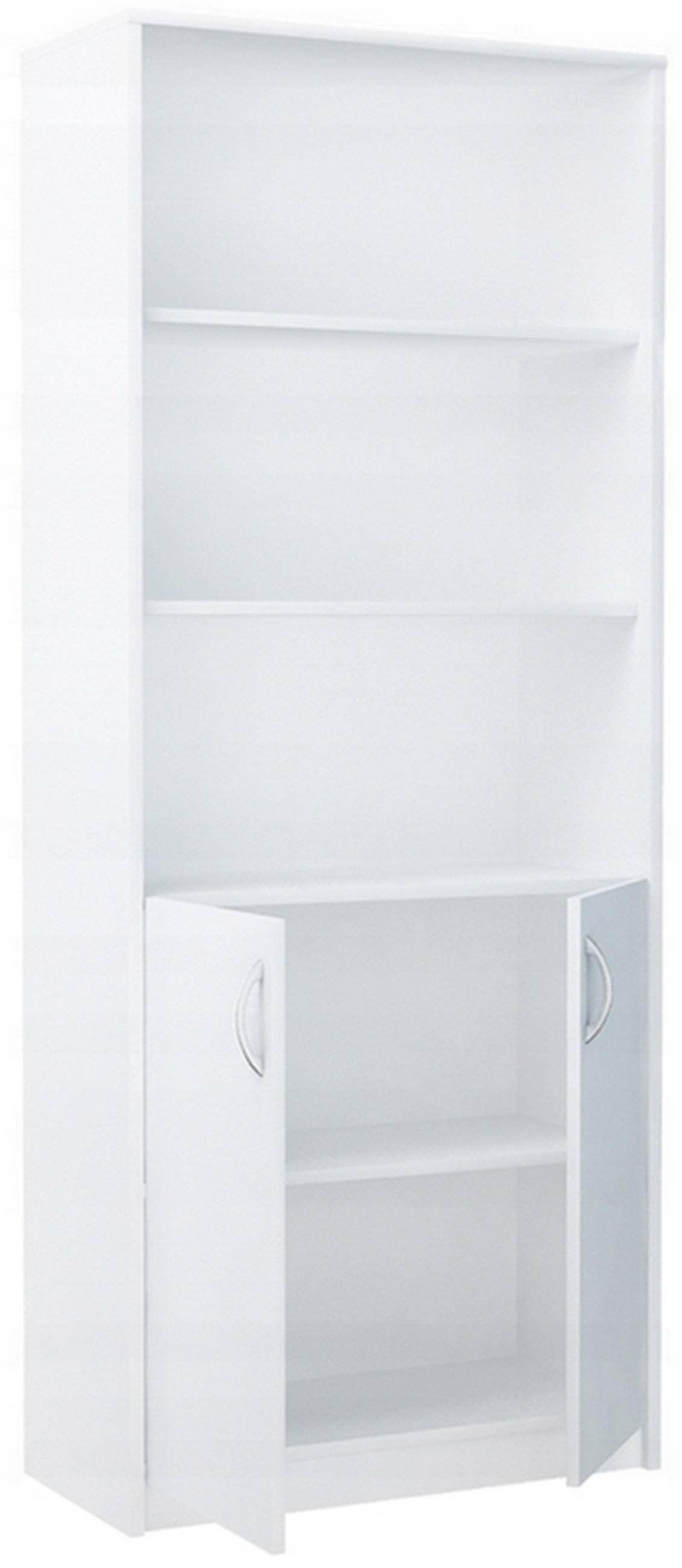 BÜCHERREGAL R7 Weiß 74/35/180 cm - Weiß, Holzwerkstoff (74/180/35cm) - Matkam Möbel