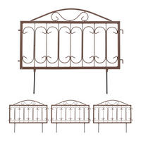 4XBEETZAUN - Braun, Metall (57/46/1.5cm) - Relaxdays