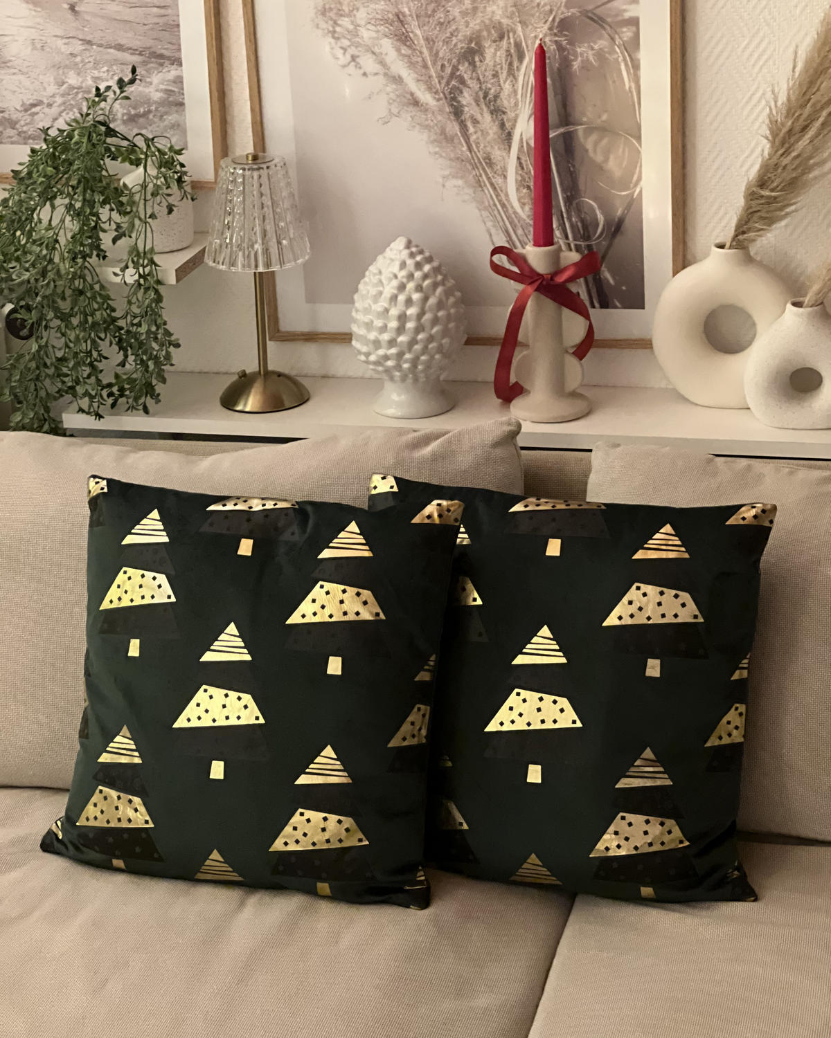 DEKORATIVNÍ POLŠTÁŘ sada 2 ks Zelený 45/45 cm Goldspruce - zelená barva, textil (45/45cm) - Beliani