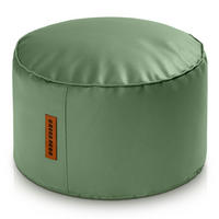 INDOOR HOCKER Stay rund Kunstleder - Hellgrün, Textil (43/30/30cm) - Green Bean