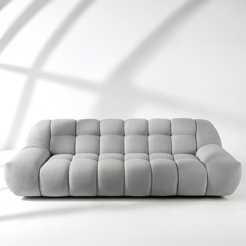 Thumbnail - Konsimo® Einzelsofa, Hellgrau, Holz, Textil, 254x72x105 cm, Wohnzimmer, Sofas & Couches, Sofas