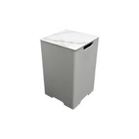 ABDECKUNG für 11 kg Gasflaschen in Marmor-Optik - Weiß Hochglanz, Keramik (48/71/48cm) - Elementi