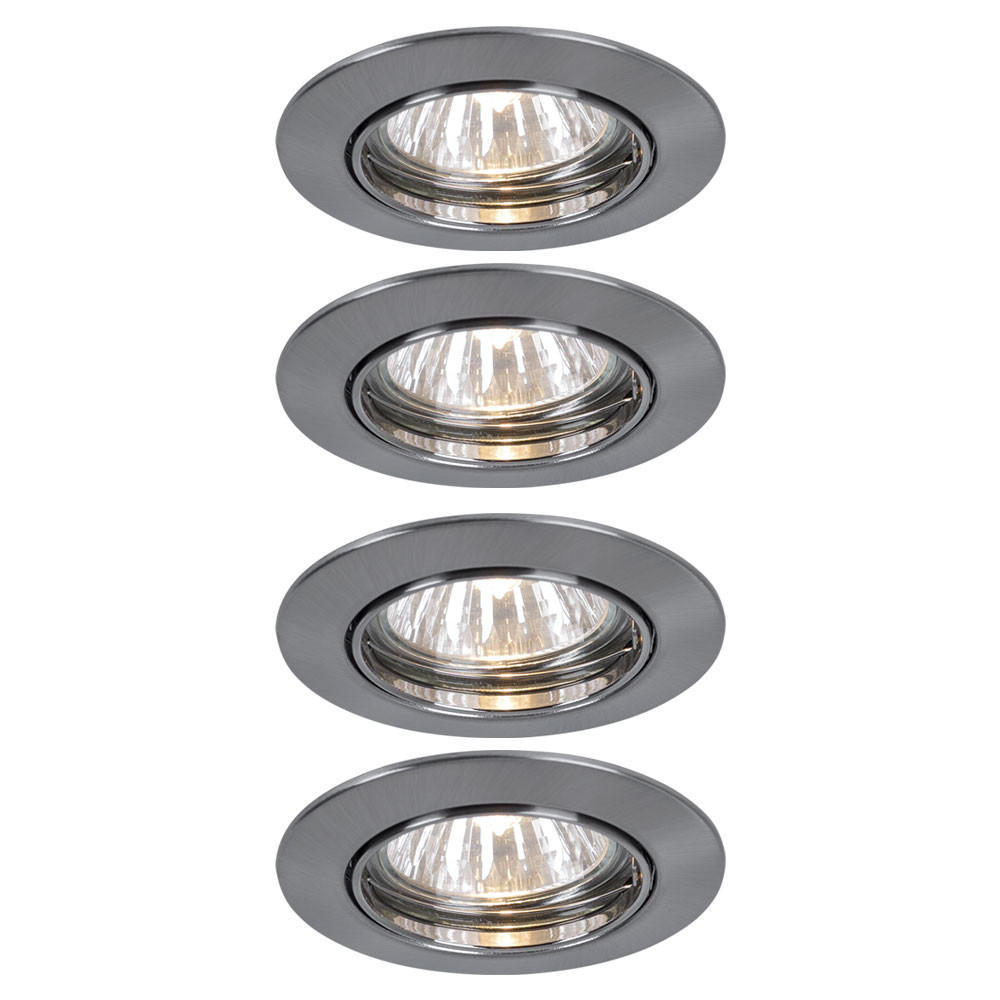LED DECKENSPOT PREMIUM LINE Silber 4er Set - Silberfarben, Metall (8.3/8.3/6cm)