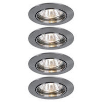 LED DECKENSPOT PREMIUM LINE Silber 4er Set - Silberfarben, Metall (8.3/8.3/6cm)