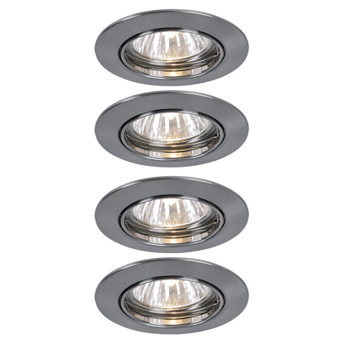 LED DECKENSPOT PREMIUM LINE Silber 4er Set - Silberfarben, Metall (8.3/8.3/6cm)