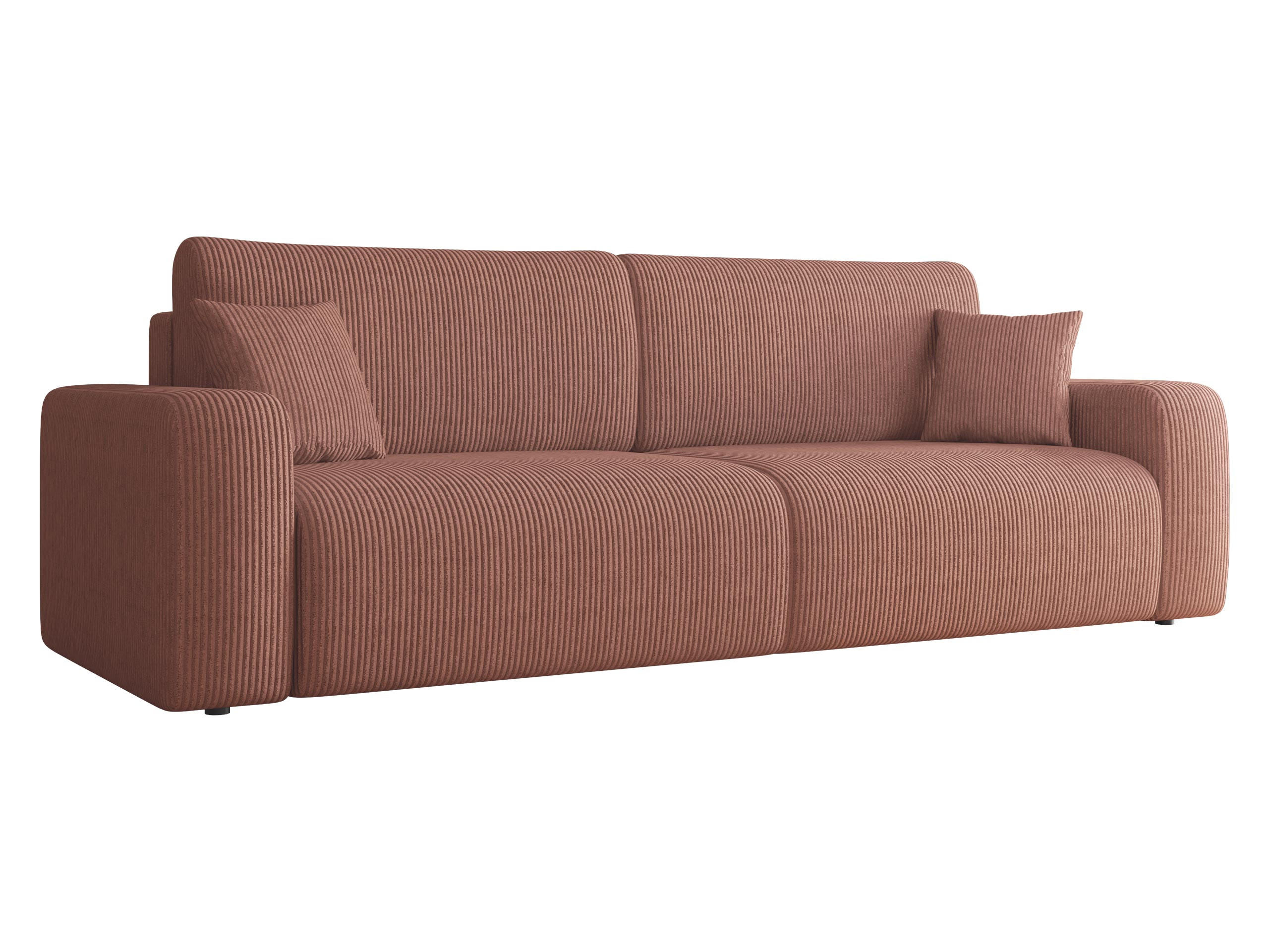 SCHLAFSOFA Piano Cord - Schwarz/Rosa, Holz/Kunststoff (245/82/92cm) - MIRJAN24