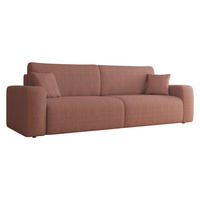 SCHLAFSOFA Piano Cord - Schwarz/Rosa, Holz/Kunststoff (245/82/92cm) - MIRJAN24