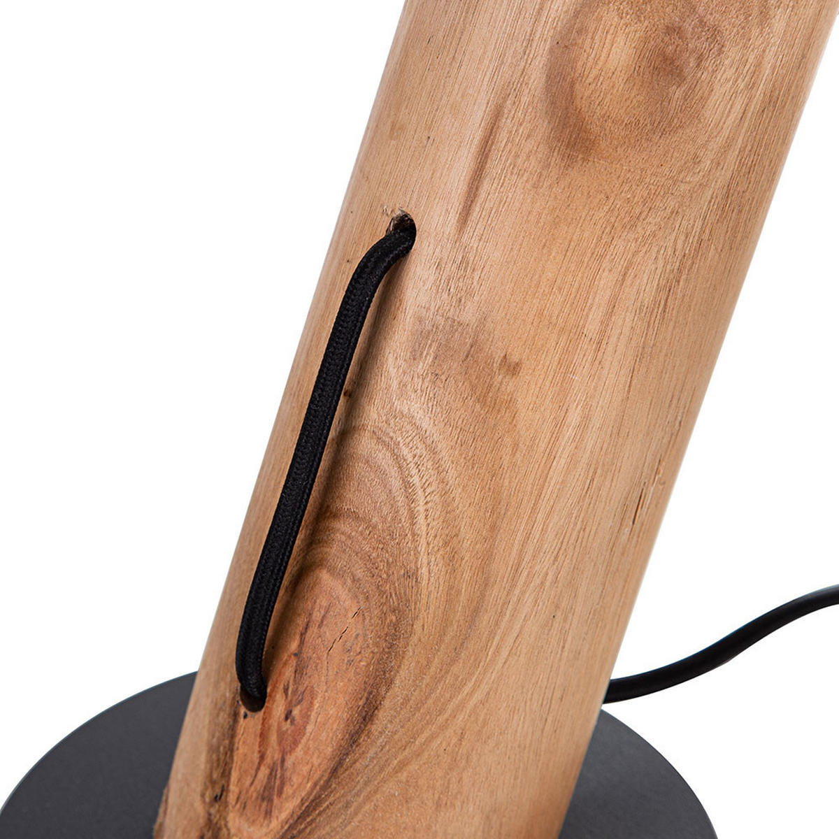 TISCHLEUCHTE Metall Eukalyptusholz Braun - Braun, Holz (16/8/28.2cm)