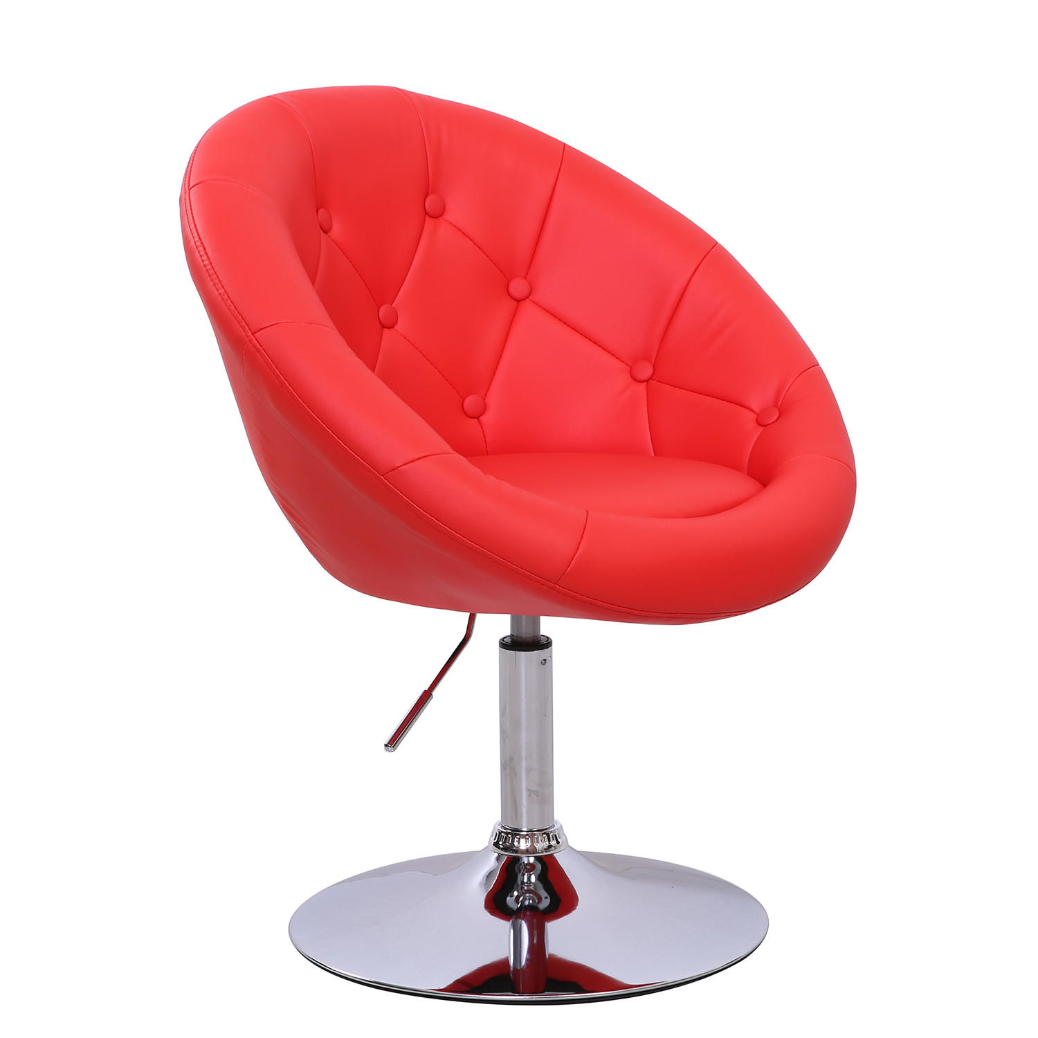 COCKTAILSESSEL HAVANNA Kunstleder Rot - Rot, Textil/Metall (62/88/58cm) - SVITA