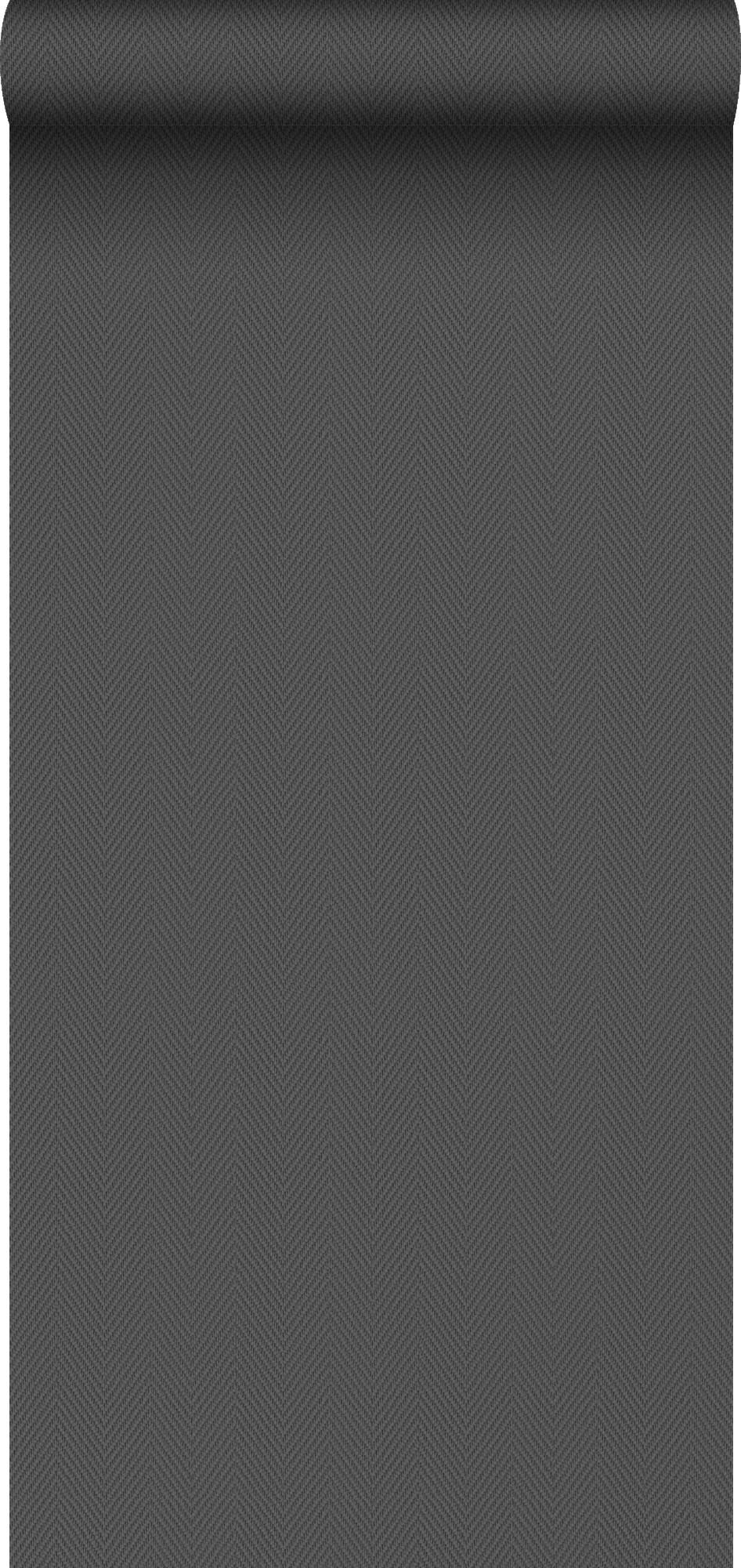TAPETE Fischgrätmuster 53 cm x 10 m - Schwarz, Papier (53/1000cm) - Sanders & Sanders